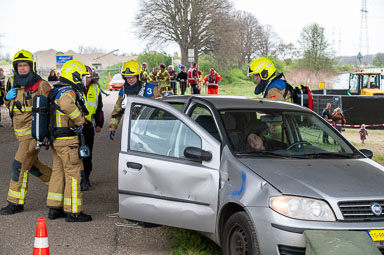 Brandweeroefening in Wessem